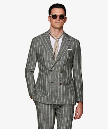 Havana Green Stripe Suit
