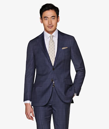 Lazio Mid Blue Check Suit