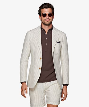 Havana Light Brown Stripe Suit