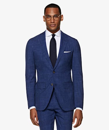 Havana Mid Blue Check Suit