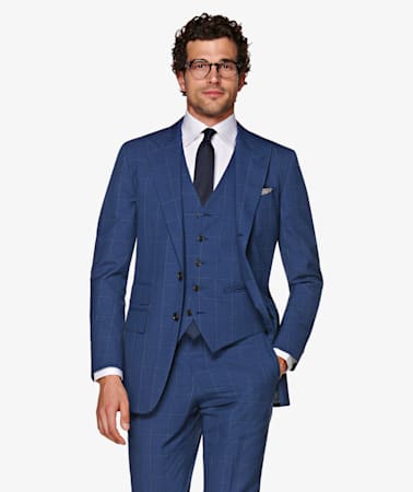 Washington Blue Check Suit
