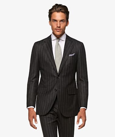 Lazio Grey Stripe Suit