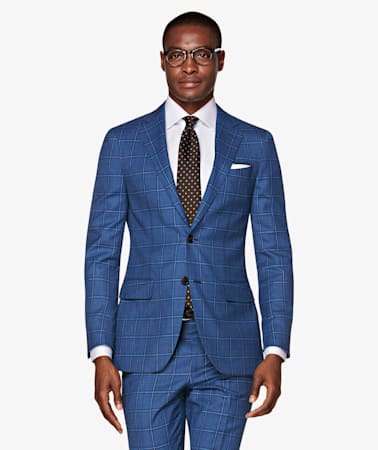 Sienna Mid Blue Check Suit