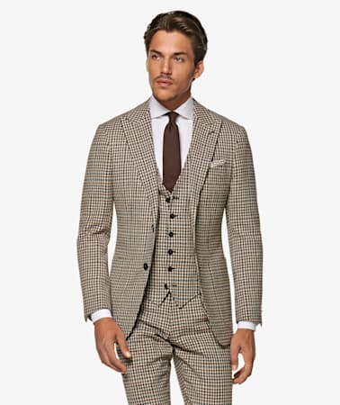 Havana Brown Check Suit