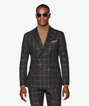 Havana Dark Grey Check Suit