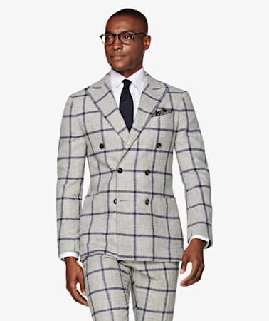 Havana Grey Check Suit