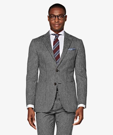 Havana Grey Stripe Suit