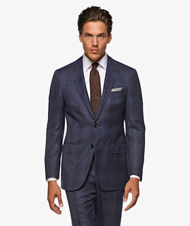 Sienna Mid Blue Check Suit