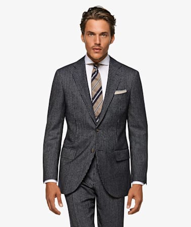 Lazio Navy Stripe Suit