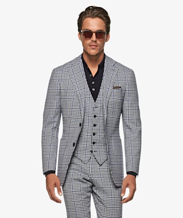 Havana Blue Check Suit