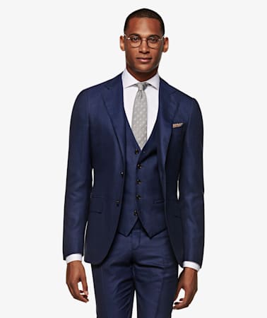 Blue Bird's Eye Jort Suit