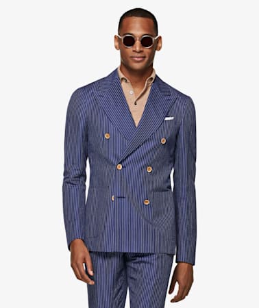 Mid Blue Stripe Havana Suit