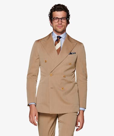 Havana Camel Herringbone Suit