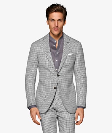 Light Grey Houndstooth Havana Suit