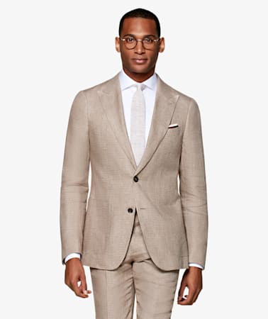 Light Brown Houndstooth Havana Suit