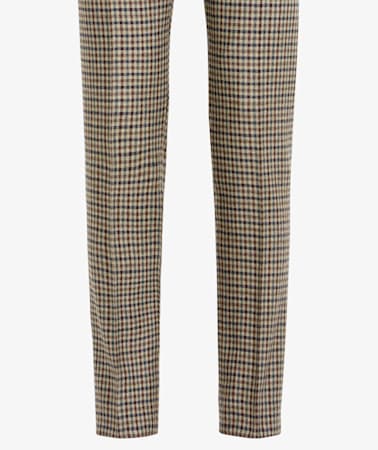 Brown Pleated Brentwood Trousers