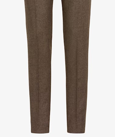 Brown Pleated Brentwood Trousers