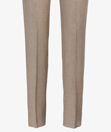 Brown Pleated Brentwood Trousers