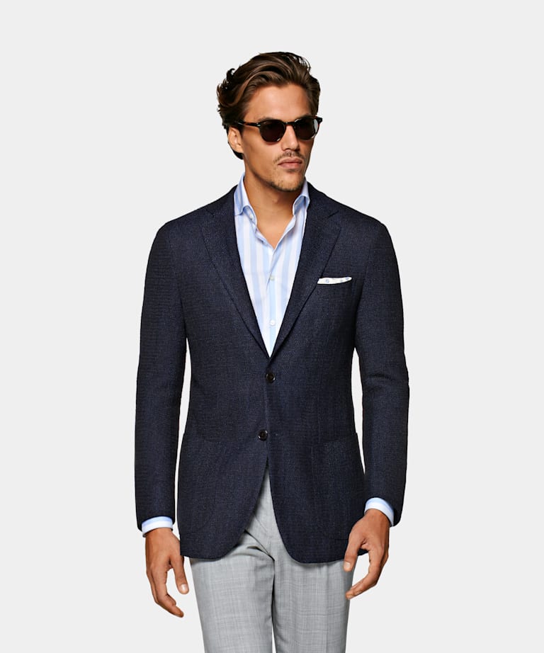 Navy Lazio Jacket | Pure Wool S110's Single Breasted | Suitsupply ...