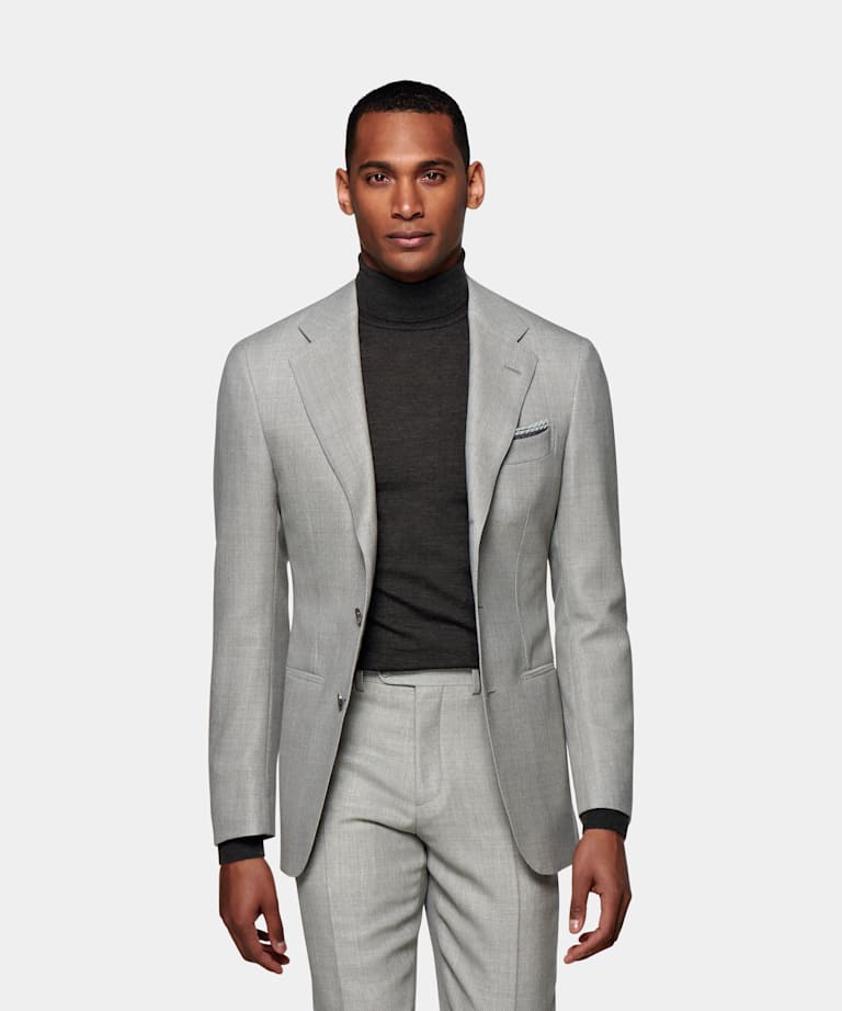 Light Grey Stripe Lazio Suit | Pure Tropical Wool Three Piece ...