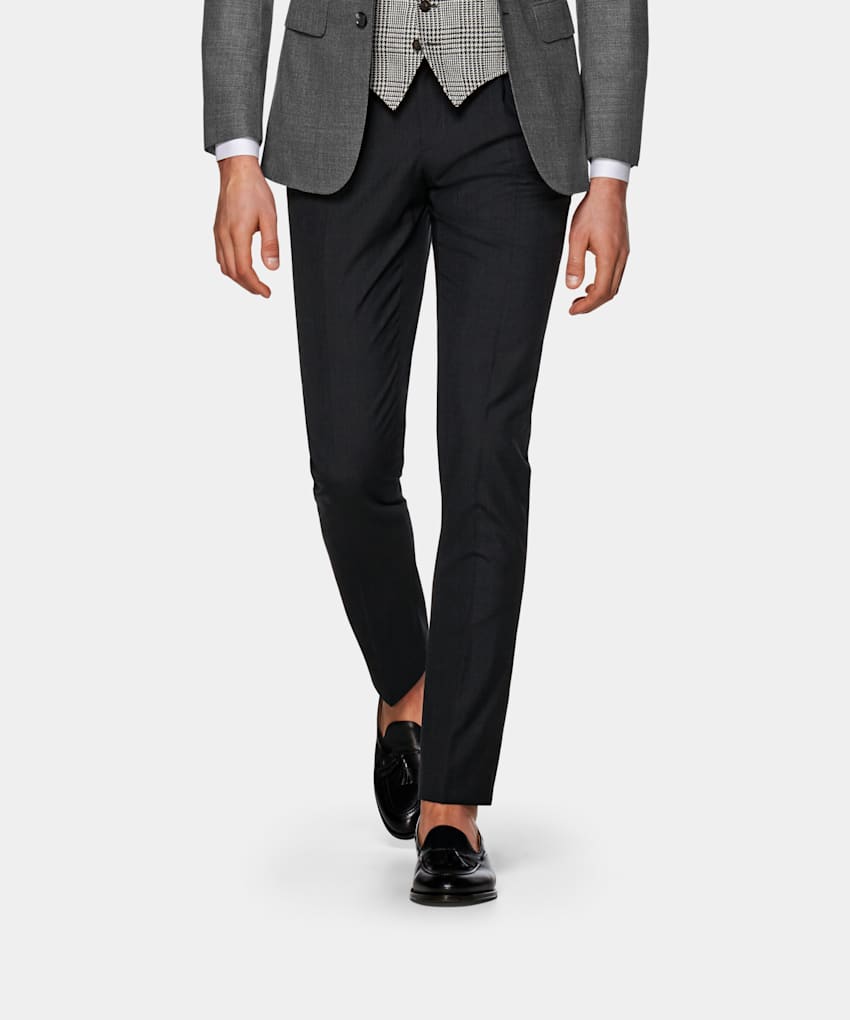 Grey pleated trousers Clearance