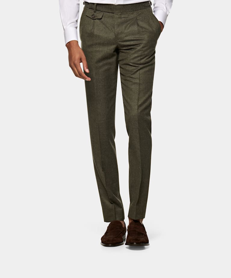 green trousers