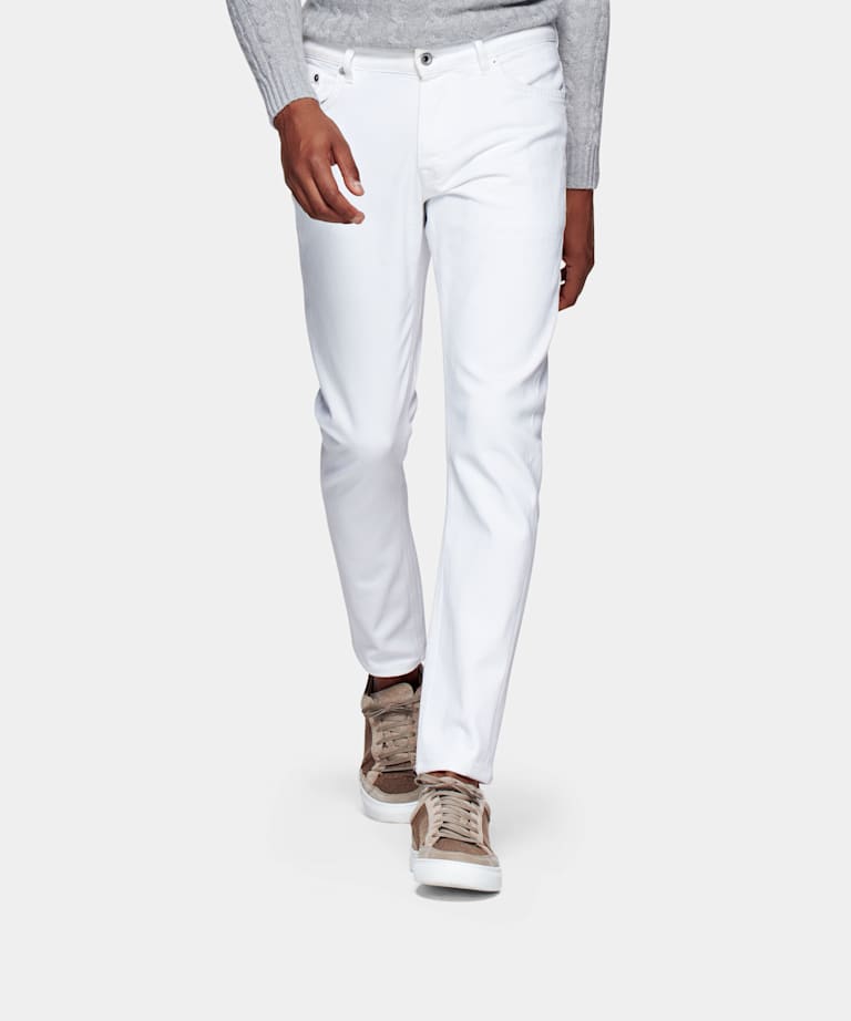 white chino jeans