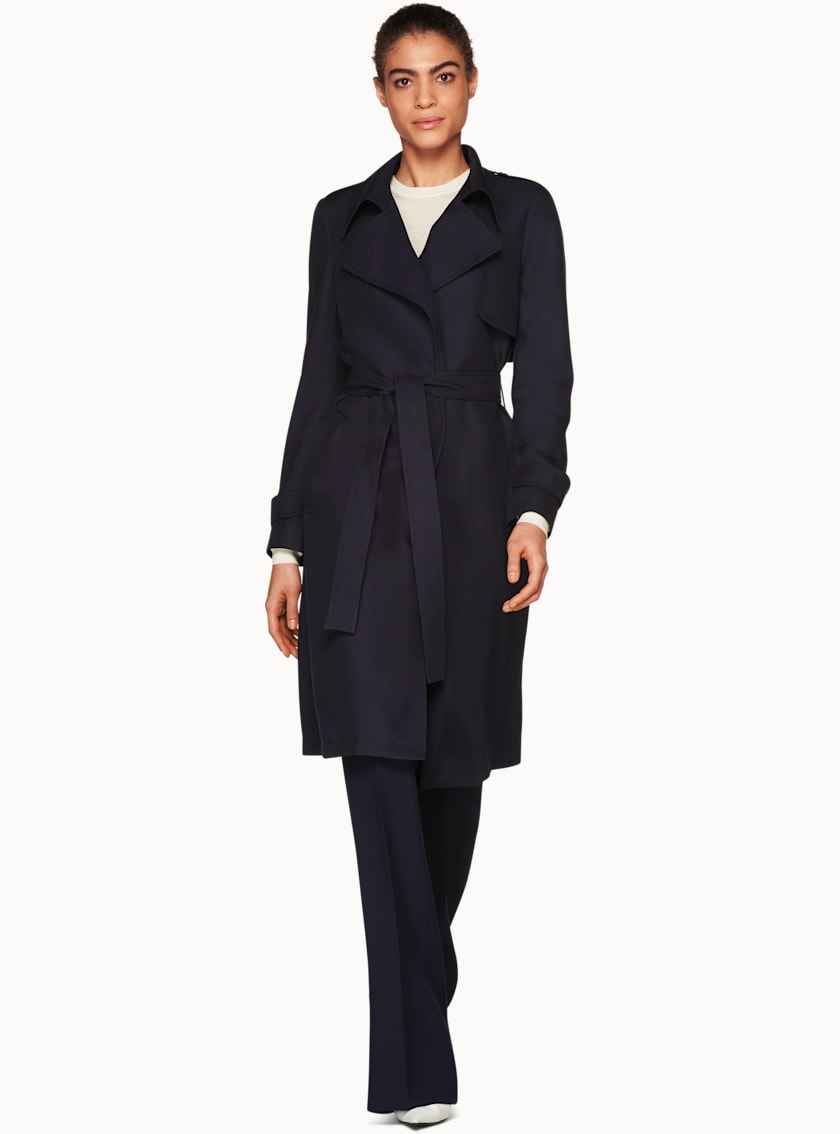 Quin Navy Trench Coat