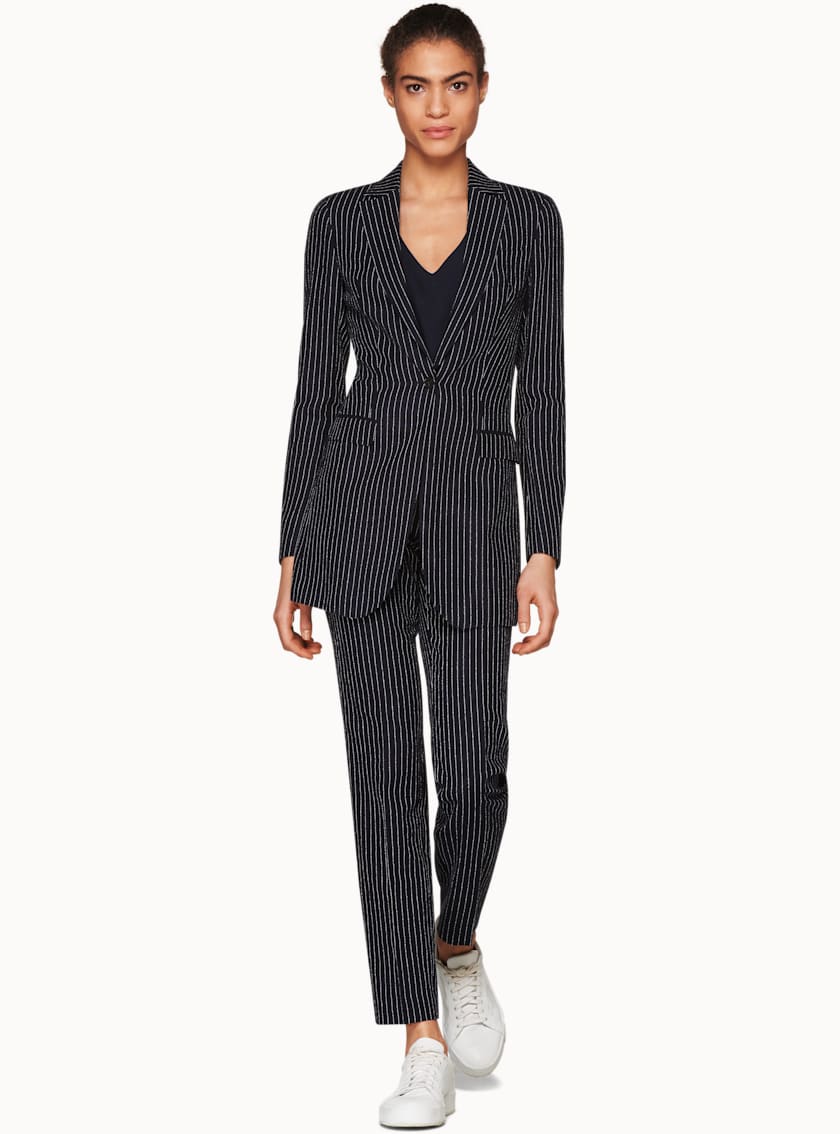 Cameron Navy Striped Suit
