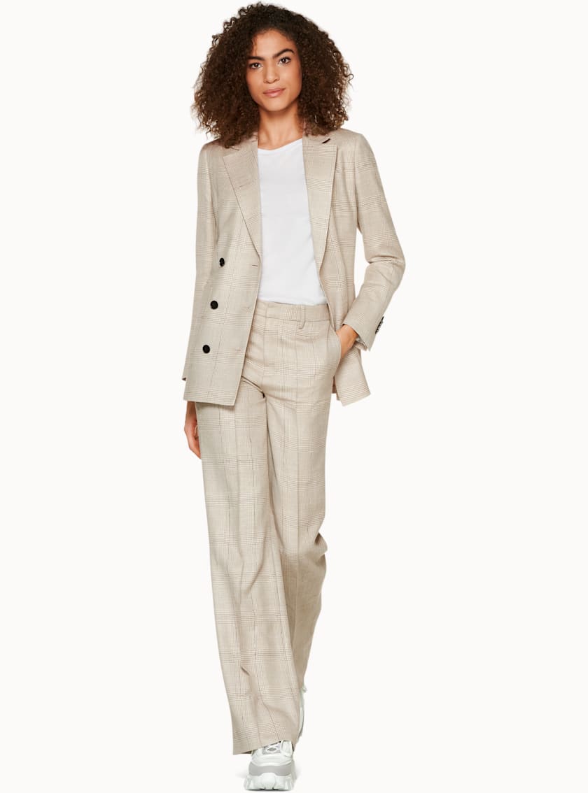 Joss Light Brown Checked Suit