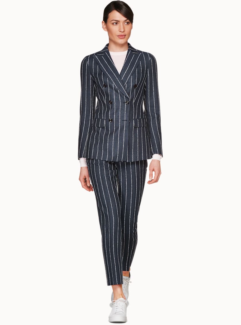 Cameron Navy Striped Suit