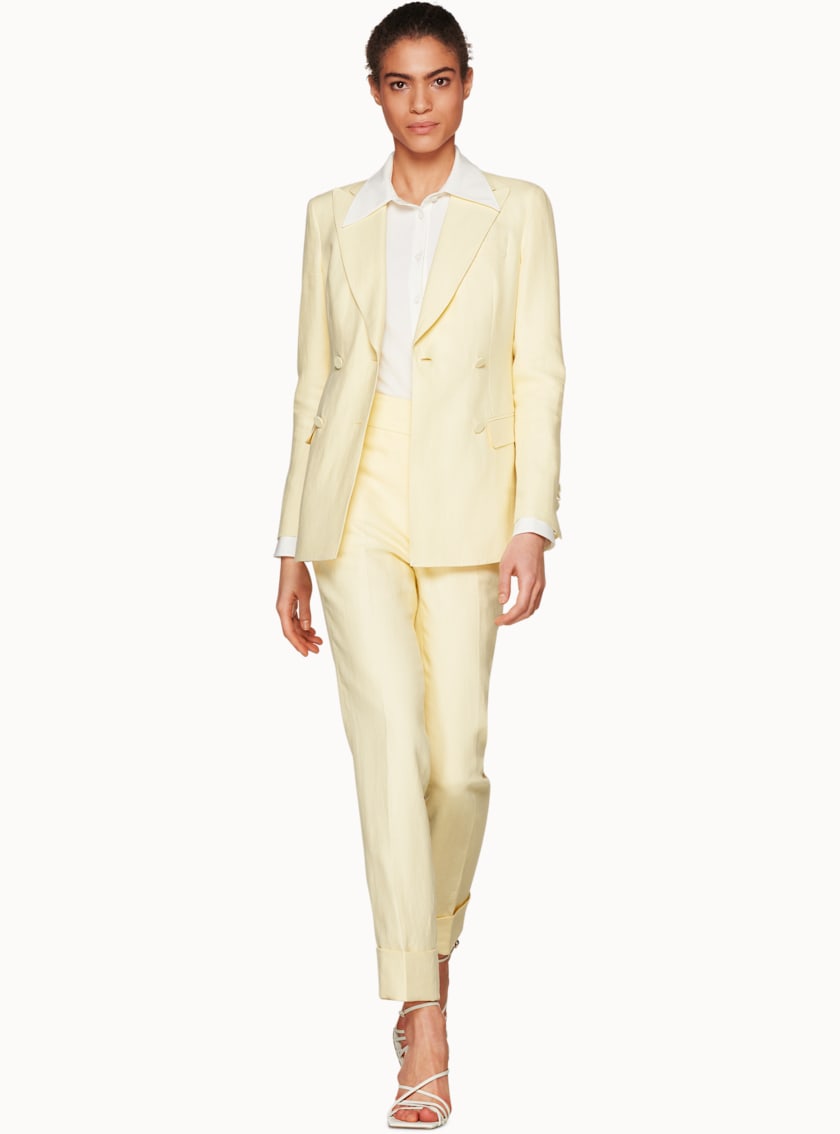 Cameron 4-Button Light Yellow Suit