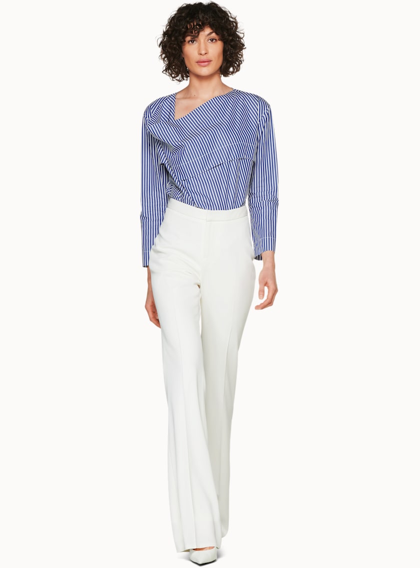 Cai Navy Striped Shirt