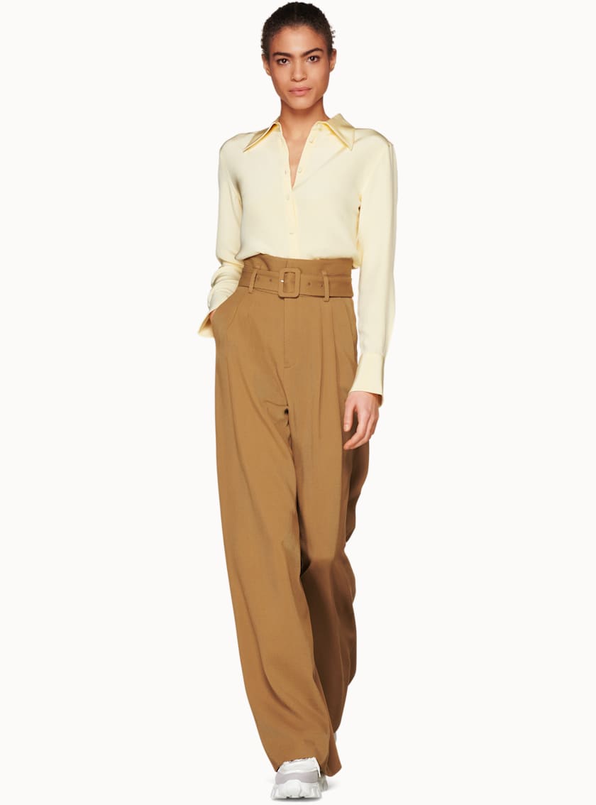 Alec Pale Yellow Silk Blouse