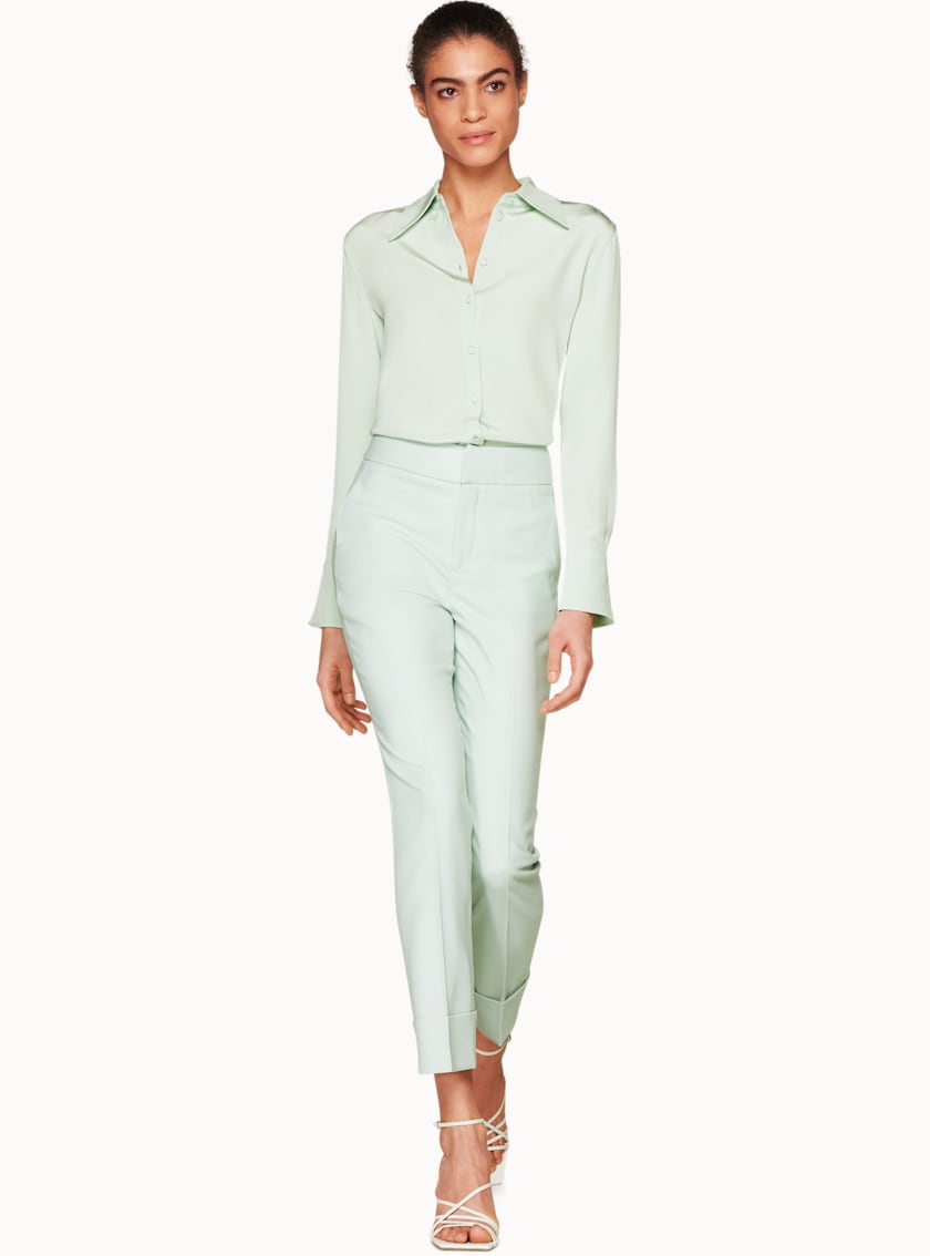 Alec Mint Silk Blouse