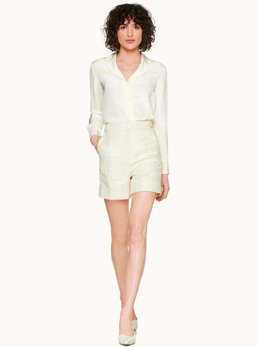 Eddie Off White Silk Blouse