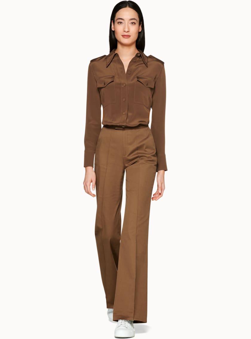 Frank Tobacco Silk Blouse