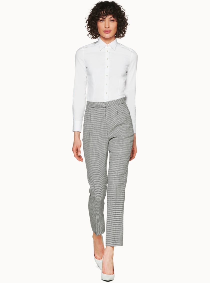 Ice Grey Houndstooth Trousers