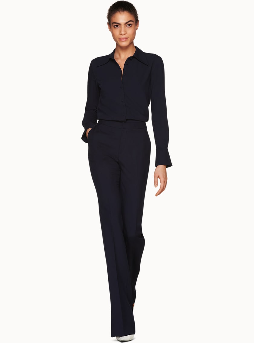 Robin Navy Flared Trousers