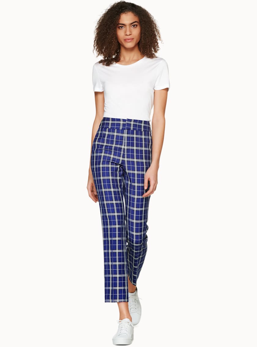 Lane Blue Checked Trousers