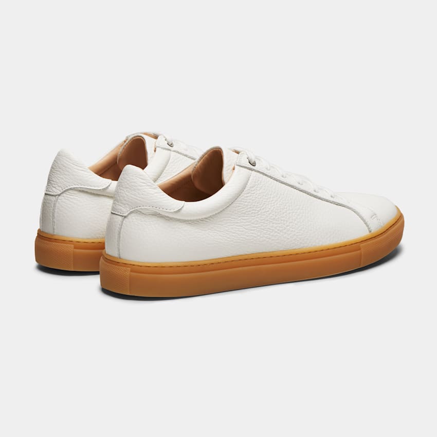 white calf leather sneakers