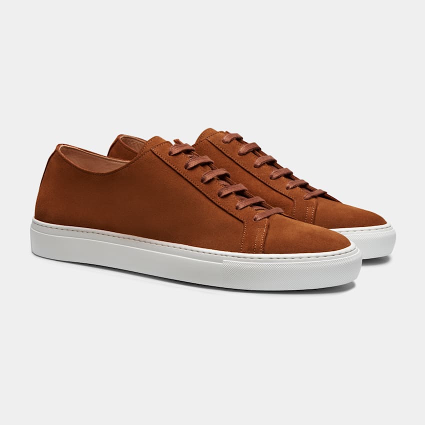 Brown Unlined Sneakers | Calf Suede | Suitsupply Online Store