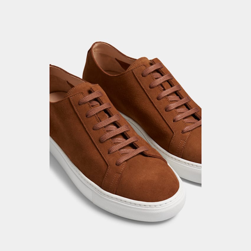 Brown Unlined Sneakers | Calf Suede | Suitsupply Online Store