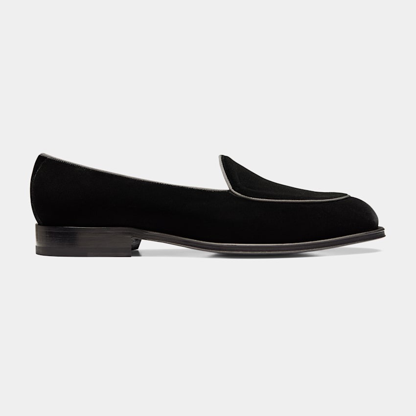 black velvet loafer