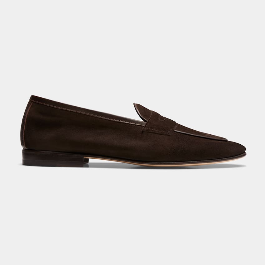 Brown Loafer | Calf Suede | Suitsupply Online Store