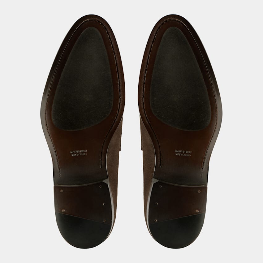 Dark Brown Penny Loafer | Italian Calf Suede | Suitsupply Online Store