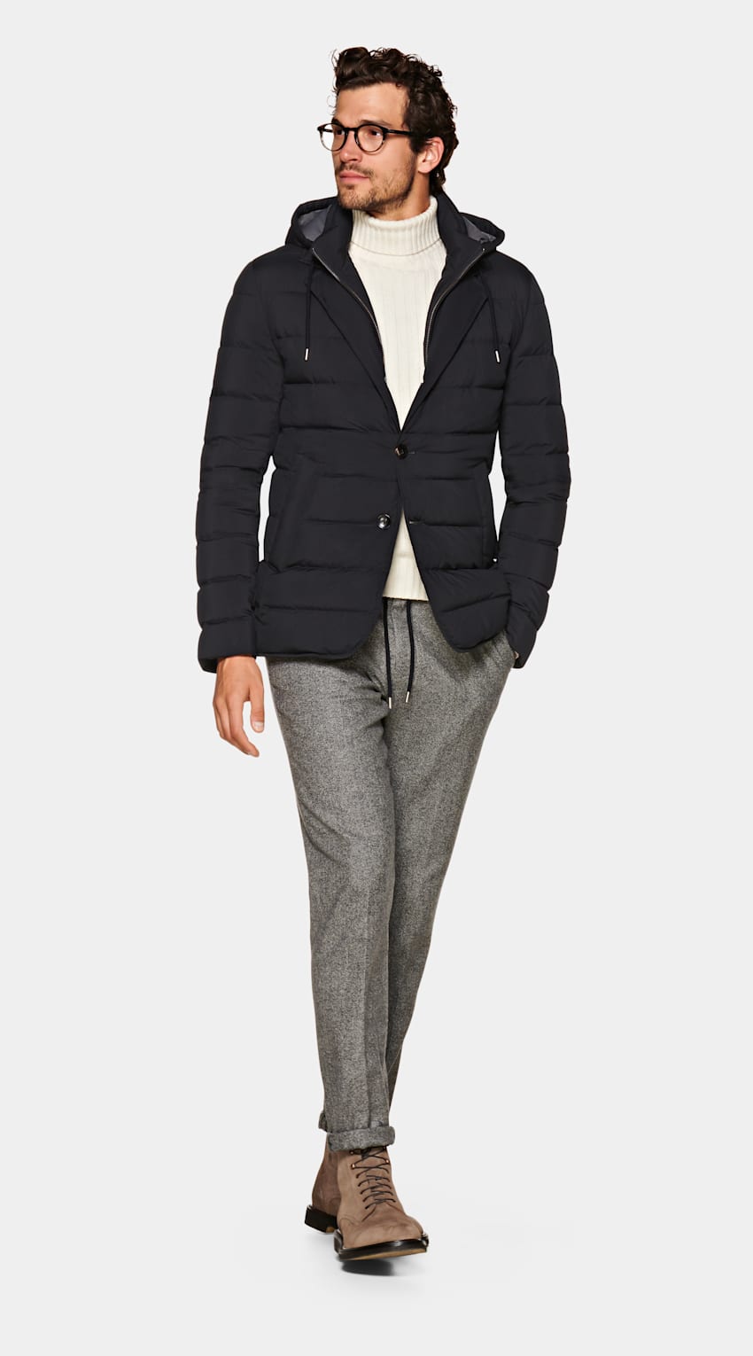 navy padded jacket
