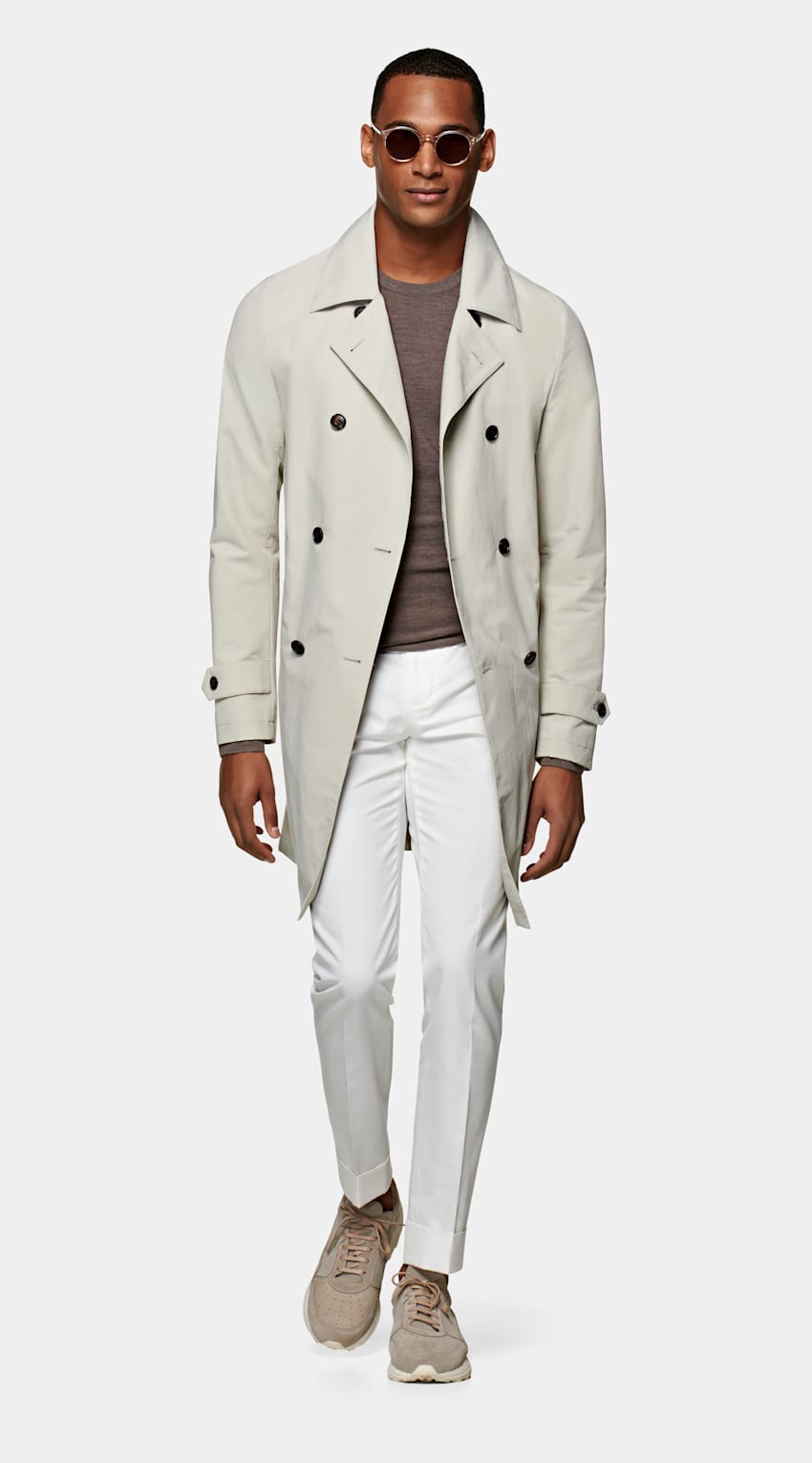 Light Brown Trench Coat | Water-Resistant Cotton Nylon | Suitsupply ...