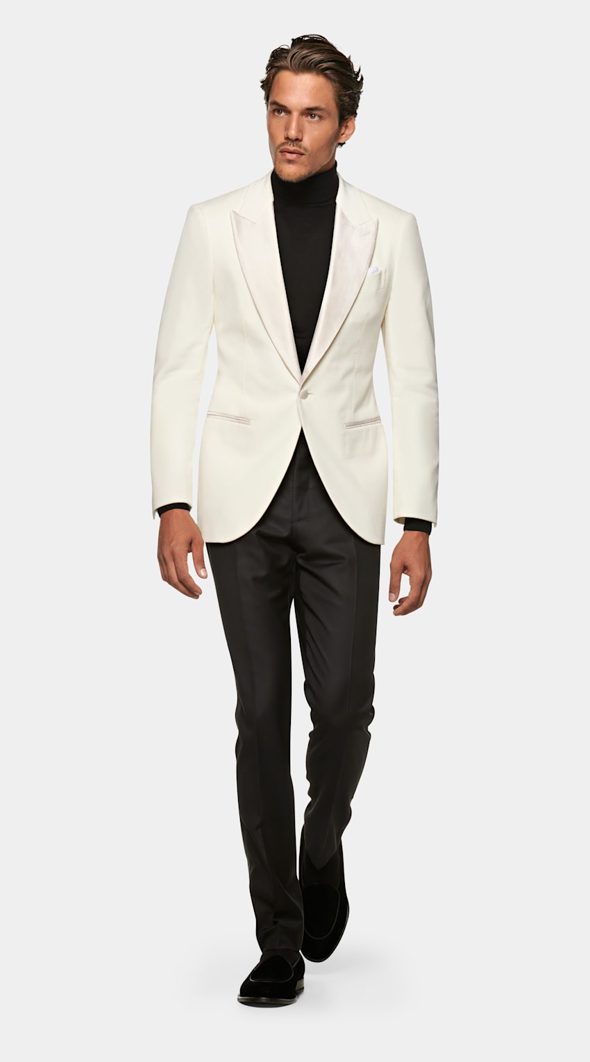 Off-White Lazio Tuxedo Jacket | Stretch Cotton Velvet Single Breasted ...