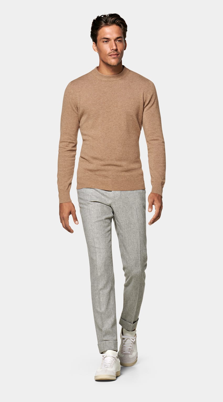 Pull marron clair clearance